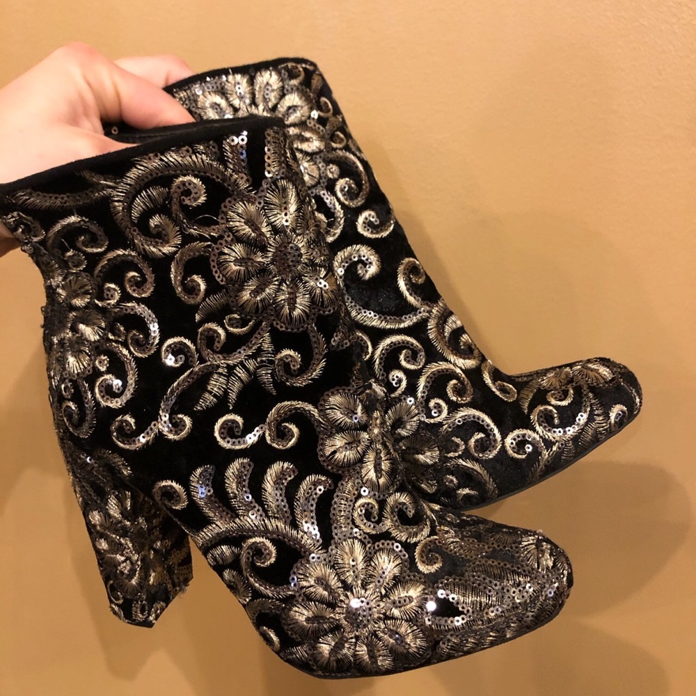 Sequined boots